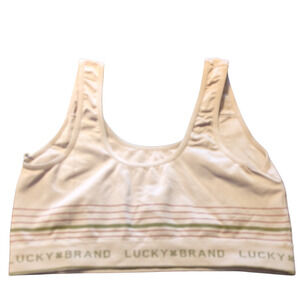 LUCKY BRAND Tan Striped Seamless Comfort Bra Plus Size 1X